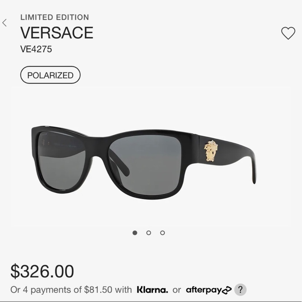 Versace Black Sunglasses LIKE NEW